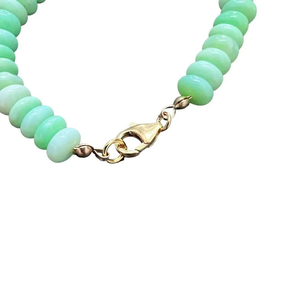 Genuine Parrot Opal Gemstone Beaded Bracelet Gold Filled Clasp - Picture 5 of 8